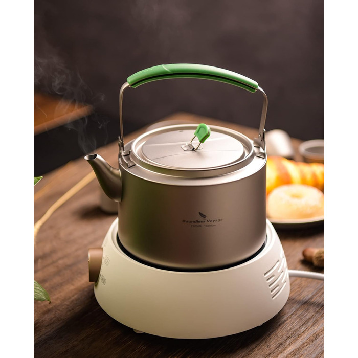 Титановый чайник для кемпинга 1200 мл Boundless Voyage