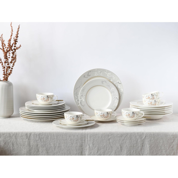 Набор посуду на 6 персон, 30 предметів, білий Palacio Creatable