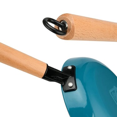 Сковорода для смаження Fissman SEAGREEN 24x4,5 см з дер. ручкою (емальований чавун) (4000)