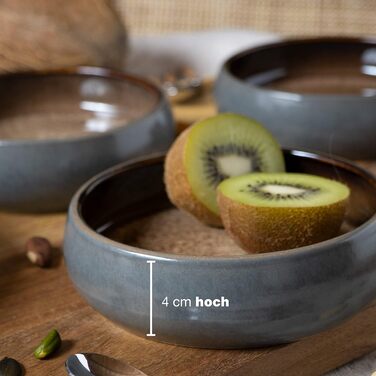 Набір посуду з керамограніту Moritz & Moritz SOLID з 18 предметів набір посуду на 6 персон кожна, що складається з 6 обідніх тарілок, маленьких, глибоких тарілок (4 шт. маленьких мисок)