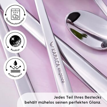 Набор столовых приборов из 60 предметов, на 12 человек, набор столовых приборов из нержавеющей стали 18/10, можно мыть в посудомоечной машине, идеально подходит для повседневного использования