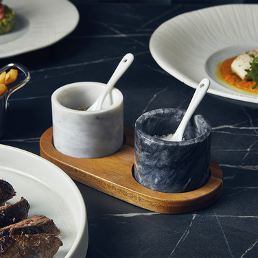 Набір для спецій, сіль-перець, мармуровий, GenWare