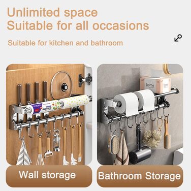 Настінний органайзер для кухонного приладдя 40 см VaNaeni