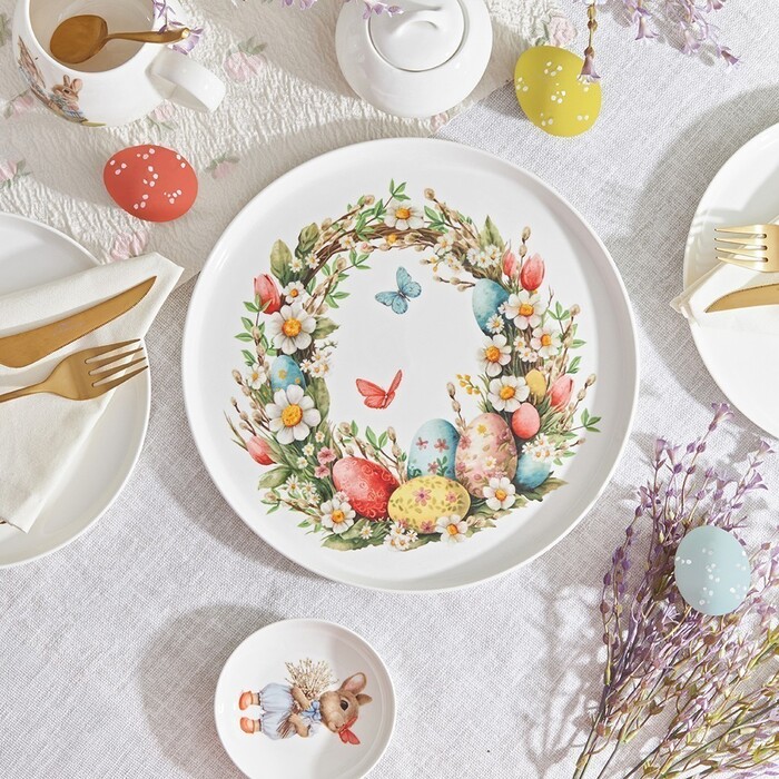 Тарелка Fissman 25 см EASTER фарфор (13688)