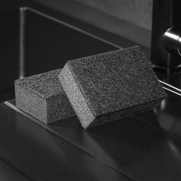 Набір губок для миття посуду 12 шт. чорний Black Sweden Home