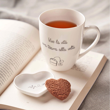 Кухоль для чаю La Porcellana Bianca GLI ONESTI Buonanotte, порцеляна, 450 мл