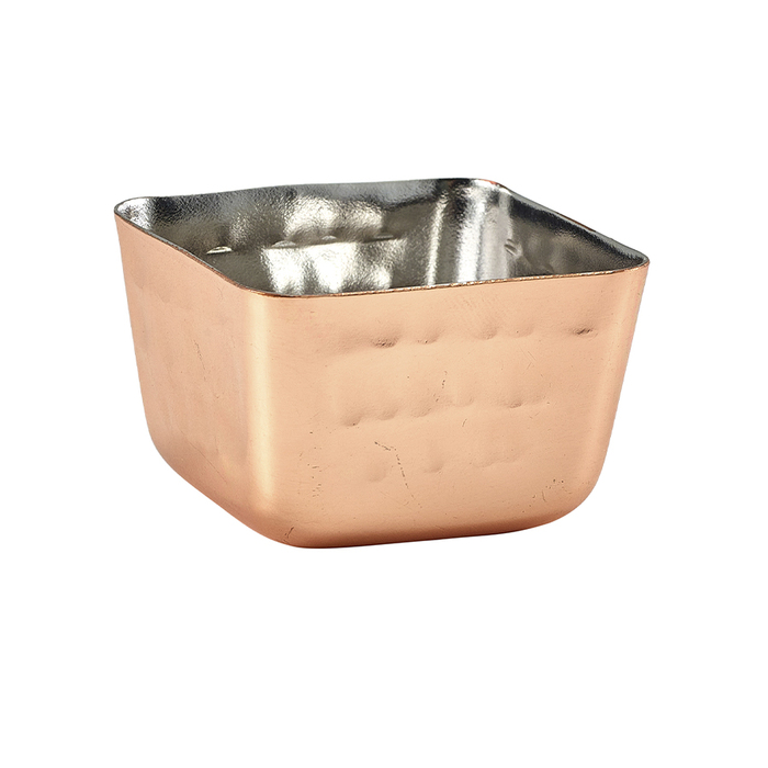 Соусник металевий рельєфний 71 мл, квадратний, мідне покриття, GenWare