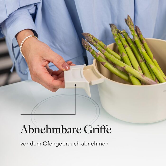 Алюмінієва каструля FLORINA 16 см 1,6 л Підходить для індукції Керамічне покриття, стійке до подряпин М&39яка ручка під дерево Термостійка Для всіх варильних поверхонь Легко миється (NUBE, 5,8 л - 24 см)