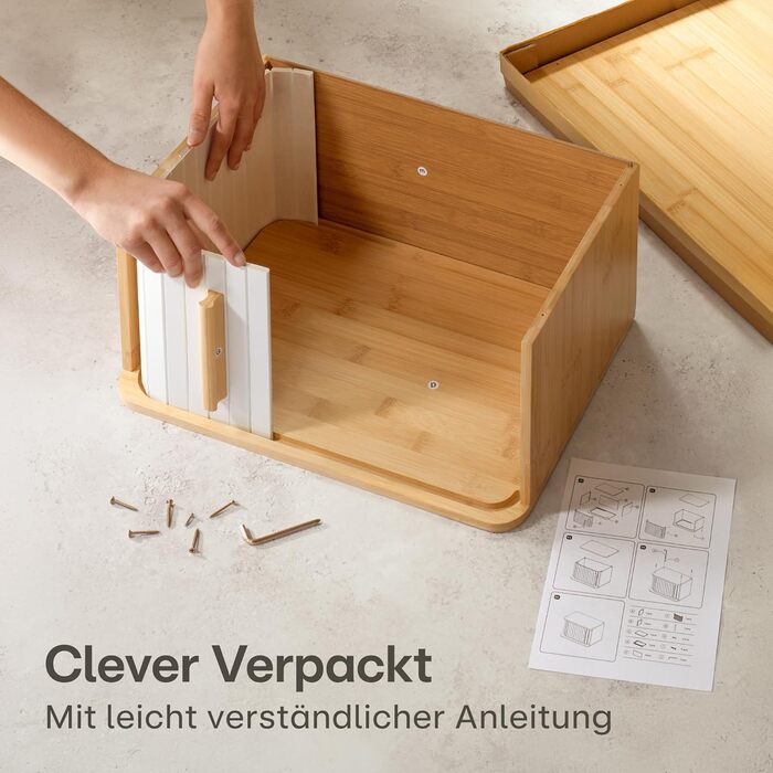 Хлебница с раздвижной дверцей 40 х 28 х 20 см белый Praknu