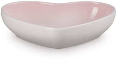 Блюдо сервировочное в форме сердца 20 см, розовое Heart Le Creuset
