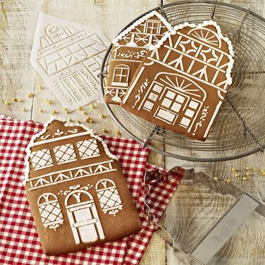 Набір для випічки у вигляді зимового будиночка, 6 предметів, Winterdorf RBV Birkmann