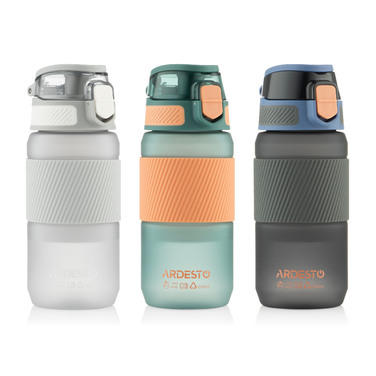 Пляшка для води Ardesto Spring 600мл, пластик, сірий