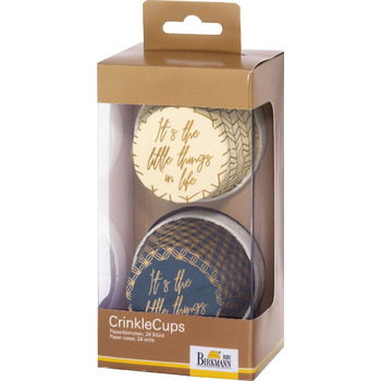 Набір форм для випічки, 24 шт, 7 см, бежевий / синій / золотий, Little Things RBV Birkmann