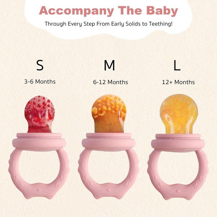 Силіконова годівниця для дитячого фруктового харчування, пустушок та грудного молока (синя)