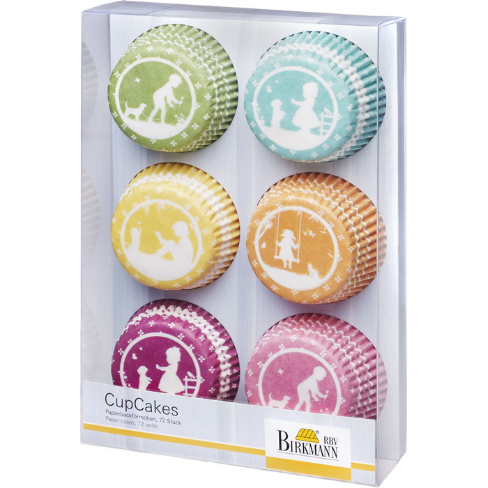 Набір форм для випічки капкейков, 72 шт, 7 см, Vintage Memories RBV Birkmann
