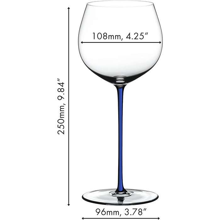 Бокал для вина, (Дубовое Шардоне, Синий)
