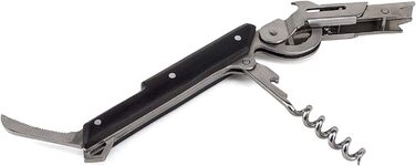 Штопор Peugeot з різаком для капсул, відкривачкою для пляшок і кріпильним кільцем, клавелін, нержавіюча сталь / ABS, 14 см, 200428