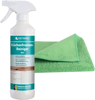 Засіб для чищення матових кухонних поверхонь 500 мл з серветкою з мікрофібри HOTREGA