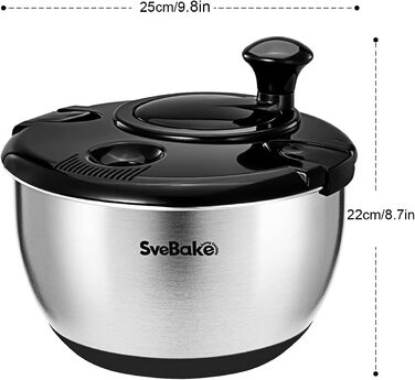 Спіннер для салату 4,5л SveBake