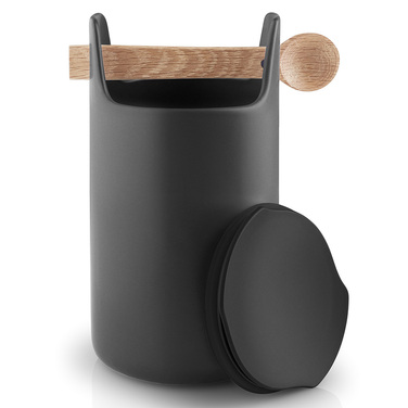 Ємність для зберігання з ложкою чорна 20 см Eva Solo