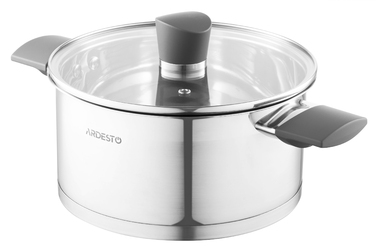 ARDESTO Каструля Gemini, скляна кришка, 3 л, нержавіюча сталь