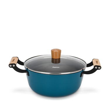 Каструля зі скляною кришкою 24 см 4 л Seagreen Fissman