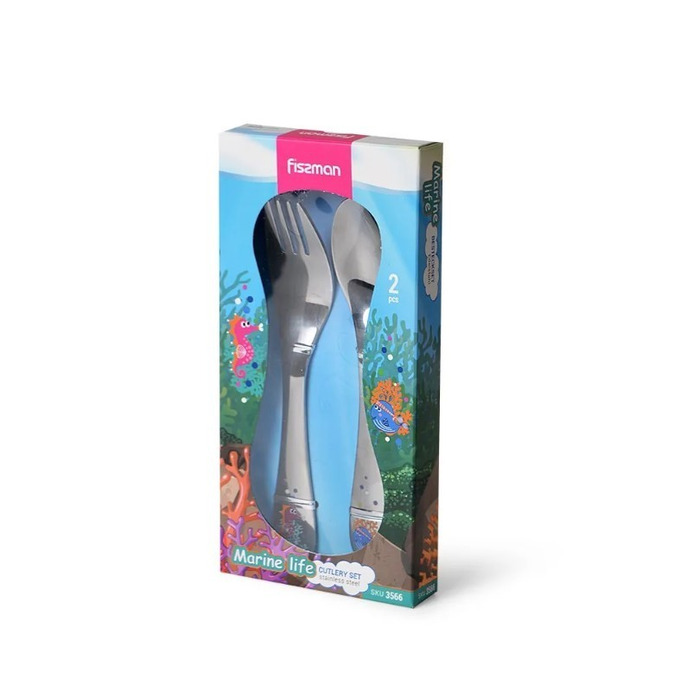 Набор столовых приборов Fissman MARINE LIFE 2 предмета нержавеющая сталь (3566)