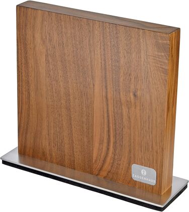 Магнітний ножовий блок, двосторонній, надсильний магніт, тверда чорна лакована гума з дерева (горіх), 78145