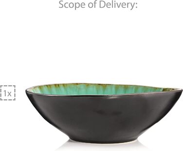 Співачка Набір мисок для макаронних виробів Palm Beach, 4 шт. и, миска для миски, унікальний дизайн, розширюється 1200 мл (салатник )