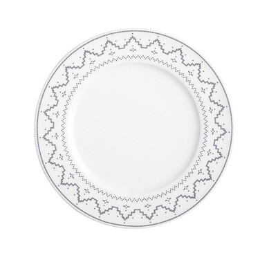 Тарілка для сніданку 21 см, сіра Cross Stitch Kahla
