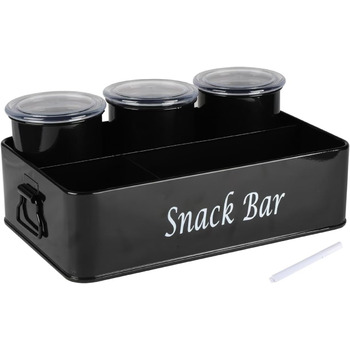 Диспенсер для снеків 33 х 21 см чорний ZoeQide