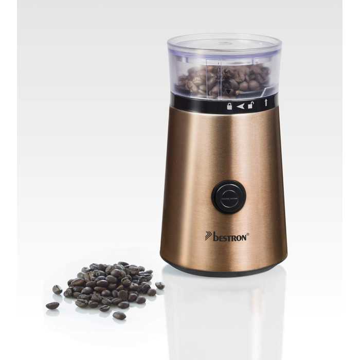 Електрична кавомолка з ударним ножем із нержавіючої сталі, 50 г 150 Вт Bestron