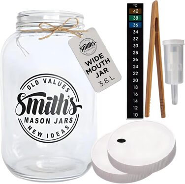 Банка для консервації з кришкою 3,8 л Smiths Mason Jars