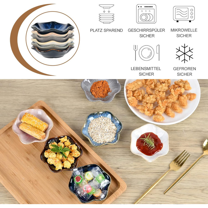 Керамічні миски для соусу 6 шт 88 мл NOVAJOY