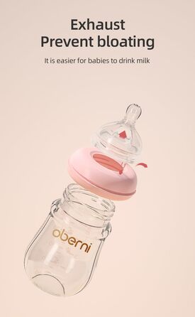 Скляна пляшечка для годування 150 мл Oberni