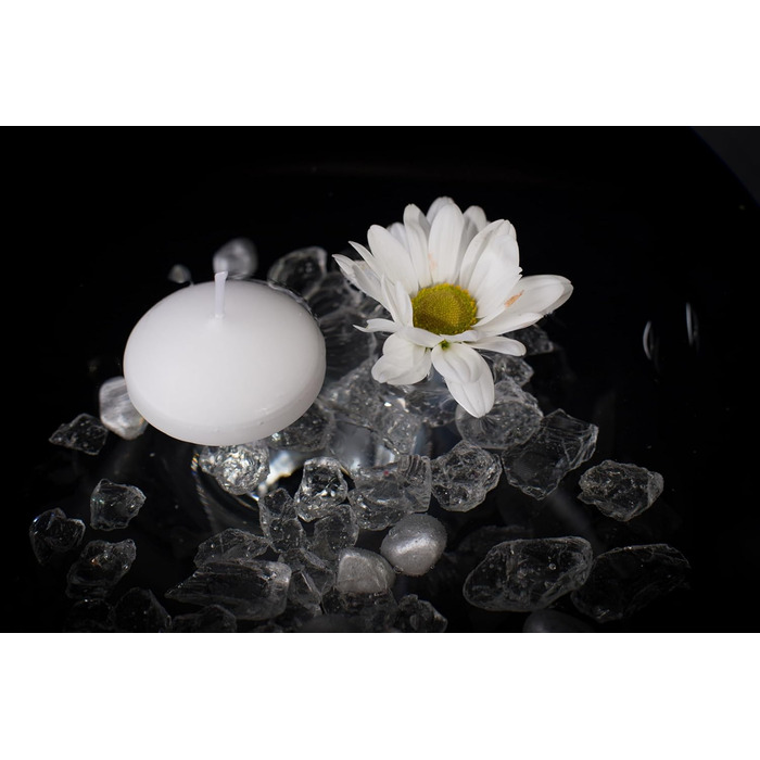 Набір плаваючих свічок DONAU HOME/ / 12 шт. / 2,8 x Ø 4,8 см / 4 години горіння / Плаваючі воскові свічки без парфумів / Плаваючі теплі чайні свічки / для вечері, весілля, басейну 12 шт. (овальна форма, 12 шт. , білі)