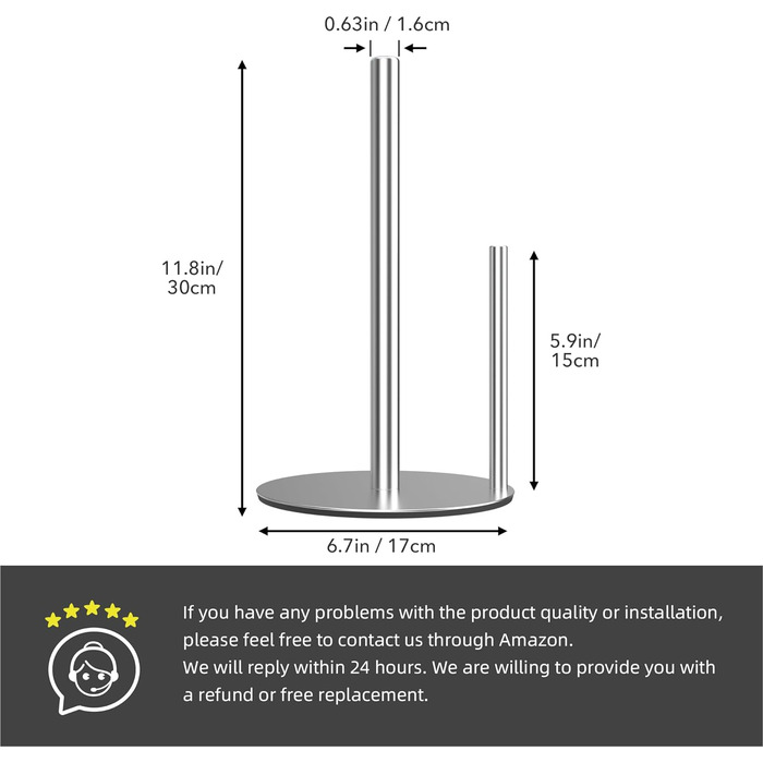 Тримач для кухонного рулону, сріблястий niffgaff