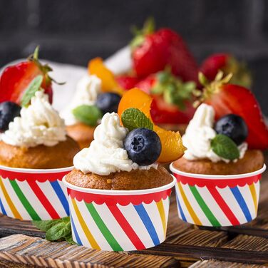 Набір паперові стаканчики для морозива з ложками 50 шт. 125 мл Bakiauli