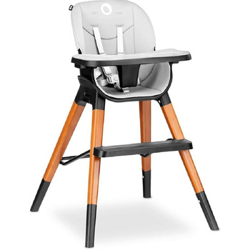 Дитячий стільчик для годування 4-в-1 від 6 місяців, чорний Mona Lionelo