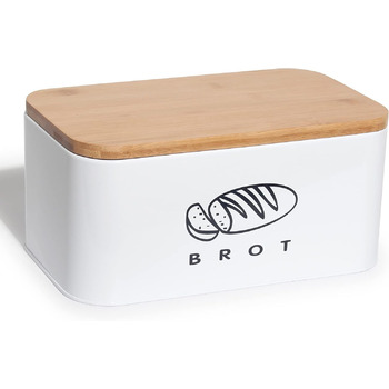 Хлібниця з кришкою 30 х 18 х 14 см білий Theo&Cleo