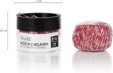 Шпагат для мяса, птиці, ковбаси в дозаторі, 2 клубка по 100 м, червоно-білий Vaily
