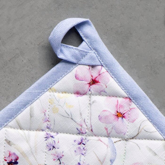 Рукавички для духовки Maison d&39 Hermine, підставки для каструль, 100 бавовна, термостійкі кухонні рукавички, рукавички для духовки (19 см x 33 см) та підставки для каструль (20 см x 20 см) для приготування їжі, Morzine - рукавички для духовки на День по