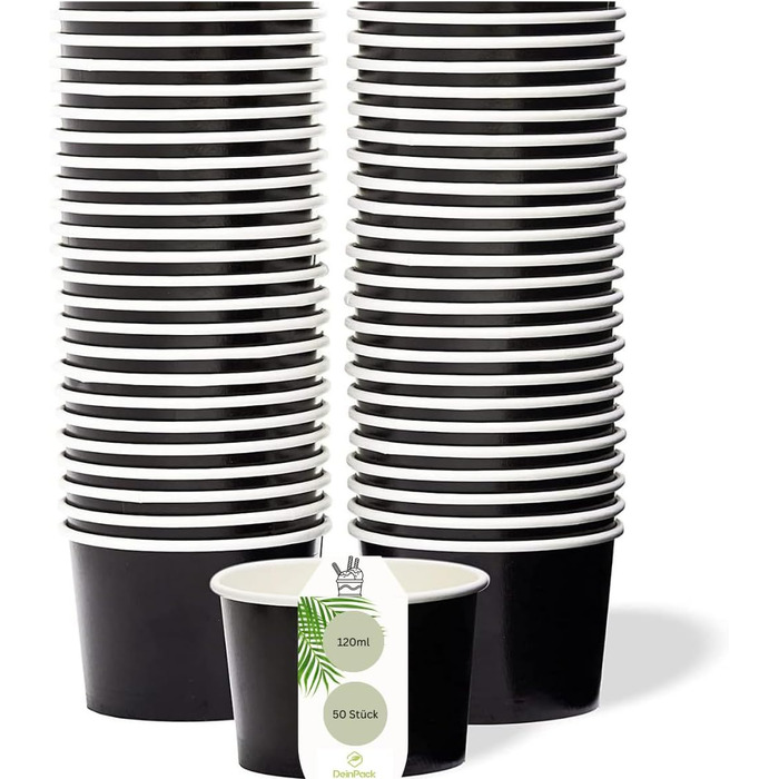 Набір паперові стаканчики для морозива 50 шт. 120 мл DeinPack