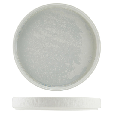 Тарілка презентаційна 25*3.5 см із низьким вертикальним бортом, Incise Porcelain Lucine, GenWare