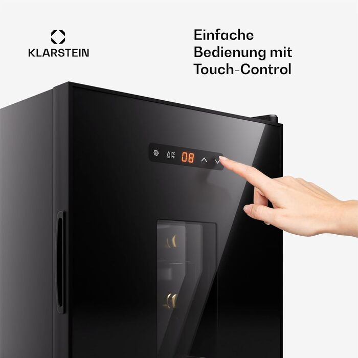 Винний холодильник зі скляними дверцятами до 16 пляшок Klarstein