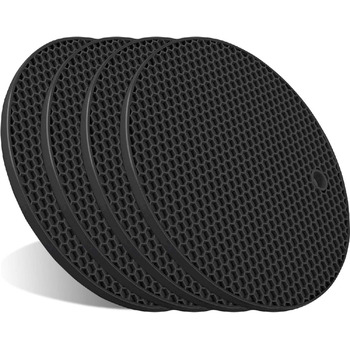 Подставка под горячее 4 шт черный ANNIOCA