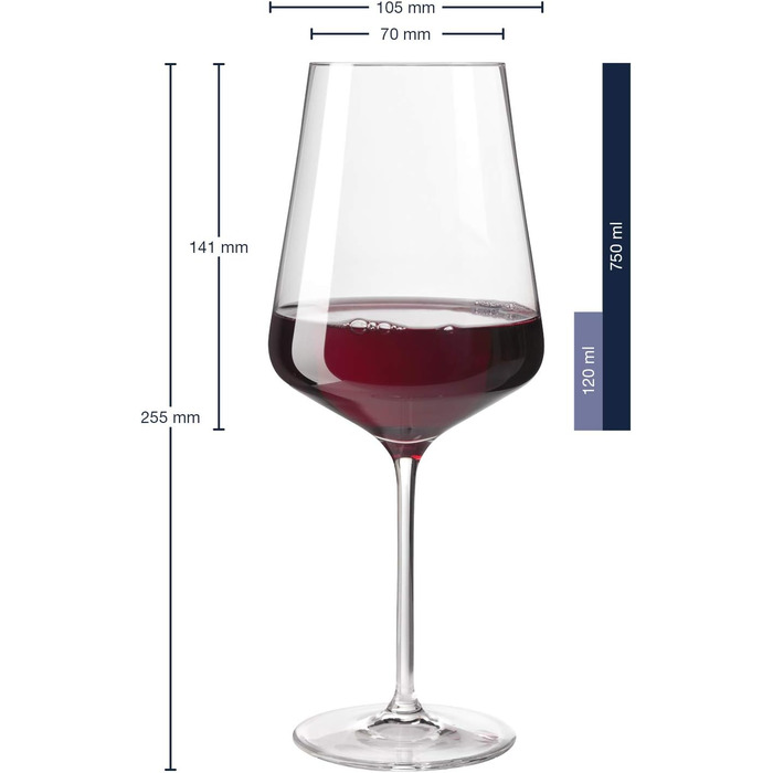 Келихи для рислінгу LEONARDO HOME PUCCINI (набір з 6 шт.) Келихи для вина, стійкі до подряпин (400 мл) Можна мити в посудомийній машині та довговічні Вічні келихи для білого вина Сучасний дизайн Келих для рислінгу Puccini 069540 6 келихів (келих для черво