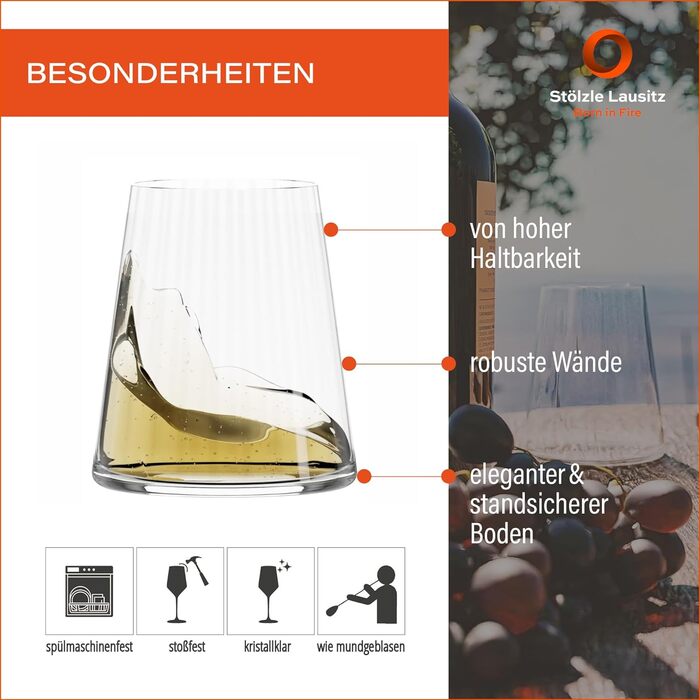 Набір келихів для білого вина 0,38 л, 6 предметів, Symphony Stölzle Lausitz