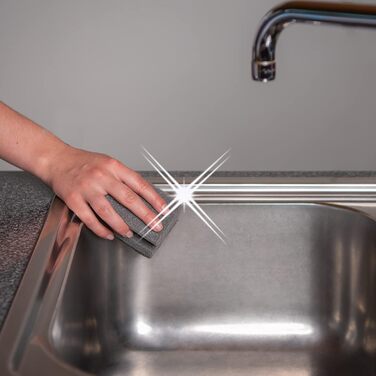 Губка для миття посуду, набір 10 предметів, сірий/чорний Sonty