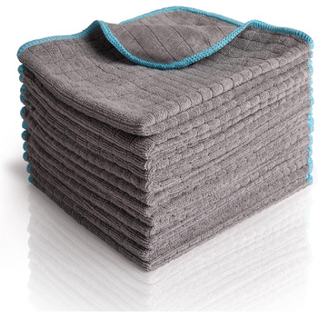 Серветка з мікрофібри 380 GSM/Серветка з мікрофібри Car Care М'який та абсорбуючий/безворсовий рушник з мікрофібри для догляду за автомобілем, прибирання та побуту/чищення серветки 40 x 40 см, 12 шт.